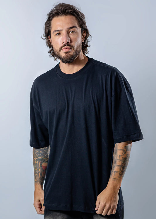 Camiseta Masculina Oversized Suedine Premium Preta